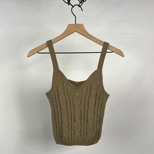 Calliope Knitted Tank Top - Tan - Small - Purchased in Italy